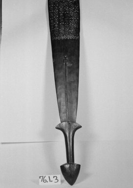  <em>Club</em>, late 19th-early 20th century. Wood, 30 3/4 in. (78.1 cm). Brooklyn Museum, Purchased with funds given by The Evelyn A. Jaffe Hall Charitable Trust, 76.1.3. Creative Commons-BY (Photo: Brooklyn Museum, CUR.76.1.3_bw.jpg)