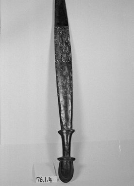  <em>Staff</em>. Wood, 31 in. (78.7 cm). Brooklyn Museum, Purchased with funds given by The Evelyn A. Jaffe Hall Charitable Trust, 76.1.4. Creative Commons-BY (Photo: Brooklyn Museum, CUR.76.1.4_bw.jpg)