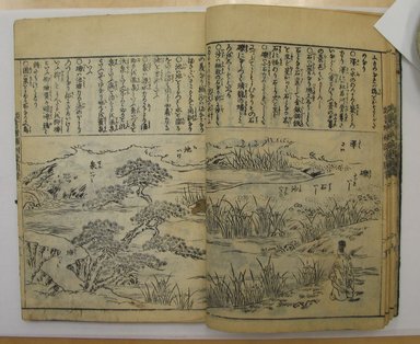 After the original by Nakamura Tekisai (Japanese, 1629-1702). <em>Kunmo Zu-i Taisei.  Kashiragaki Zoho</em>, 1629-1702. Paper, H: 8 7/8" - W: 6 1/4". Brooklyn Museum, Anonymous gift, 76.151.86 (Photo: Brooklyn Museum, CUR.76.151.86_page24_25.jpg)