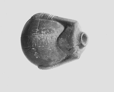  <em>Lion Bowl</em>, 9th-8th century B.C.E. Limestone or clay, 2 3/16 x 3 1/4 x 4 1/16 in. (5.6 x 8.3 x 10.3 cm). Brooklyn Museum, Special Middle Eastern Art Fund, 77.51. Creative Commons-BY (Photo: Brooklyn Museum, CUR.77.51_NegD_print_bw.jpg)