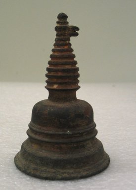  <em>Miniature Stupa (Chorten)</em>. Bronze, H: 3 1/2 in. (8.9 cm). Brooklyn Museum, Designated Purchase Fund, 77.9.3. Creative Commons-BY (Photo: Brooklyn Museum, CUR.77.9.3.jpg)