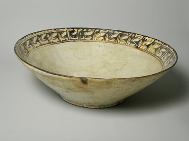  <em>Glazed Bowl</em>, 10th century. Terracotta, 4 3/4 x 14 5/16 in. (12 x 36.4 cm). Brooklyn Museum, Designated Purchase Fund, 78.82. Creative Commons-BY (Photo: Brooklyn Museum, CUR.78.82_exterior.jpg)