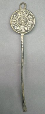 Mapuche. <em>Pin</em>, 19th century. Silver, 8 5/16 in. (21.1 cm). Brooklyn Museum, Gift of Mrs. Harold J. Roig in memory of Harold J. Roig, 79.123.14. Creative Commons-BY (Photo: Brooklyn Museum, CUR.79.123.14.jpg)