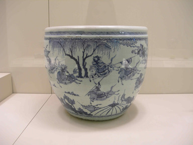  <em>Monumental Bowl</em>, 1662-1722. Porcelain with cobalt underglaze decoration, Other: 18 3/8 x 21 1/2in. (46.7 x 54.6cm). Brooklyn Museum, Gift of Mrs. Harold J. Roig, 79.128. Creative Commons-BY (Photo: Brooklyn Museum, CUR.79.128.jpg)