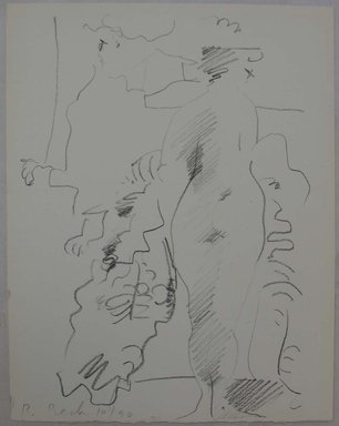Rosemarie Beck (American, 1923-2003). <em>Nude</em>, 1990. Lithograph, Sheet: 12 3/4 x 10 in. (32.4 x 25.4 cm). Brooklyn Museum, Anonymous gift, 80.209.3. © artist or artist's estate (Photo: Brooklyn Museum, CUR.80.209.3.jpg)