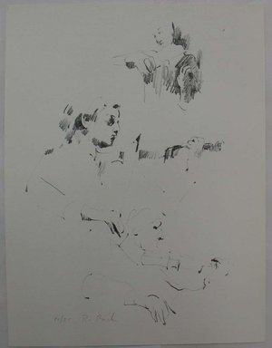 Rosemarie Beck (American, 1923-2003). <em>Violinist Sketches</em>, mid to late 20th century. Lithograph, Sheet: 13 3/16 x 10 in. (33.5 x 25.4 cm). Brooklyn Museum, Anonymous gift, 80.209.9. © artist or artist's estate (Photo: Brooklyn Museum, CUR.80.209.9.jpg)