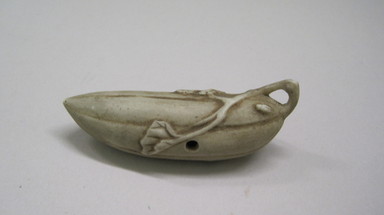  <em>Netsuke depicting Cucumber, Leaves and Fly</em>, late 19th century., 3 1/4 in. (8.3 cm). Brooklyn Museum, Anonymous gift, 80.255.19. Creative Commons-BY (Photo: , CUR.80.255.19.jpg)