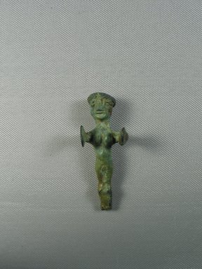  <em>Statuette of Female Musician</em>, 3rd millennium B.C.E. Bronze or copper, 3 3/16 x 1 x 1 3/16 in. (8.1 x 2.6 x 3 cm). Brooklyn Museum, Gift of Jonathan P. Rosen, 81.181.2. Creative Commons-BY (Photo: Brooklyn Museum, CUR.81.181.2_view1.jpg)