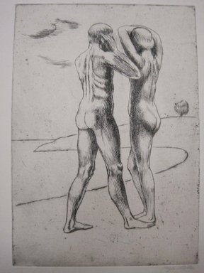 Kenneth Hayes Miller (American, 1876-1954). <em>Youth</em>, 1925. Etching on paper, folder: 19 5/16 x 14 1/4 in. (49.1 x 36.2 cm). Brooklyn Museum, Gift of Bernice and Robert Dickes, 82.142.11 (Photo: Brooklyn Museum, CUR.82.142.11.jpg)