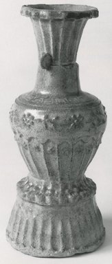  <em>Vase</em>, 11th-12th century. Buff stoneware, 7 1/4 x 3 1/4 in. (18.4 x 8.3 cm). Brooklyn Museum, Gift of Dr. Fred S. Hurst, 83.235.5. Creative Commons-BY (Photo: Brooklyn Museum, CUR.83.235.5_bw.jpg)
