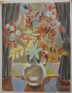 Marguerite Thompson Zorach (American, 1887–1968). <em>Still Life</em>. Silkscreen, Sheet: 17 3/16 x 13 3/16 in. (43.7 x 33.5 cm). Brooklyn Museum, Gift of the collection of the Zorach children, 84.45.7. © artist or artist's estate (Photo: Brooklyn Museum, CUR.84.45.7.jpg)