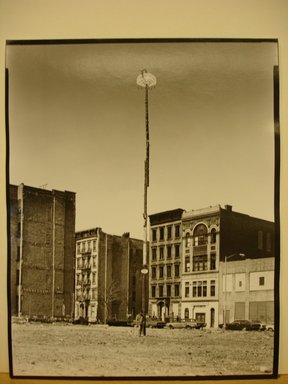 Nakamura Nobuo (Japanese, born 1946). <em>Higher Goals (119th Street on 8th Avenue)</em>, 1983. Gelatin silver photograph, 10 × 8 in. (25.4 × 20.3 cm). Brooklyn Museum, Gift of the artist, 84.95.1. © artist or artist's estate (Photo: Brooklyn Museum, CUR.84.95.1.jpg)