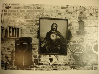 Len Bernstein (American, born 1950). <em>Objects on Wall</em>, 1984. Gelatin silver print, image: 7 1/2 x 11 in. (19.1 x 27.9 cm). Brooklyn Museum, Gift of the artist, 85.124.1. © artist or artist's estate (Photo: Brooklyn Museum, CUR.85.124.1.jpg)