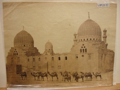 Wihelm Hammerschmidt (German, died 1869). <em>Mosque Mausoleum Complex of Barkuk, Cairo</em>, mid-19th century. Albumen silver print, image/sheet: 7 3/4 x 10 1/4 in. (19.7 x 26 cm). Brooklyn Museum, Gift of Matthew Dontzin, 85.305.37 (Photo: Brooklyn Museum, CUR.85.305.37.jpg)