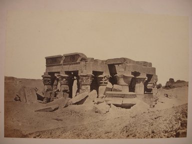 Wihelm Hammerschmidt (German, died 1869). <em>Outer Hypostyle Hall at Kom Ombo</em>, mid–19th century. Albumen silver print, image/sheet: 7 3/4 x 10 1/4 in. (19.7 x 26 cm). Brooklyn Museum, Gift of Matthew Dontzin, 85.305.43 (Photo: Brooklyn Museum, CUR.85.305.43.jpg)