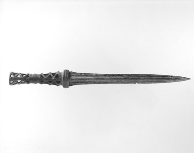  <em>Dagger</em>, ca. 800 B.C.E. Bronze, Length: 10 3/4in. (27.3cm). Brooklyn Museum, Gift of the Ernest Erickson Foundation, Inc., 86.226.37. Creative Commons-BY (Photo: Brooklyn Museum, CUR.86.226.37_NegA_print_bw.jpg)