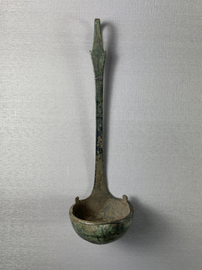 <em>Spoon</em>, ca. 11th century B.C.E. Copper, 7 1/2 x 2 1/2in. (19.1 x 6.4cm). Brooklyn Museum, Gift of the Ernest Erickson Foundation, Inc., 86.226.54. Creative Commons-BY (Photo: Brooklyn Museum, CUR.86.226.54_view01.jpg)
