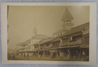  <em>View of Japan</em>, late 19th–early 20th century. Albumen silver photograph mounted on cardboard, with mounting: 4 5/16 x 6 3/8 in. (10.9 x 16.2 cm). Brooklyn Museum, Gift of Matthew Dontzin, 86.256.45 (Photo: Brooklyn Museum, CUR.86.256.45.jpg)