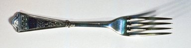 1847 Rogers Brothers. <em>Dinner Fork</em>, ca. 1875. Silver-plate, 7 1/2 x 1 in. (19.1 x 2.5 cm). Brooklyn Museum, Gift of Dr. and Mrs. George Liberman, 87.223.4. Creative Commons-BY (Photo: Brooklyn Museum, CUR.87.223.4.jpg)