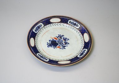  <em>Export Ware Dish</em>, ca. 1810-20. Porcelain, underglaze, 1 1/16 x 8 7/8 in. (2.7 x 22.5 cm). Brooklyn Museum, Gift of Dr. Bertram H. Schaffner, 87.23.6. Creative Commons-BY (Photo: Brooklyn Museum, CUR.87.23.6.jpg)