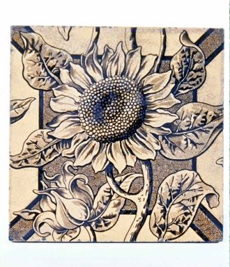 International Tile Company. <em>Tile</em>, 1882-1888. Earthenware, 1/2 x 6 x 6 in. (1.3 x 15.2 x 15.2 cm). Brooklyn Museum, H. Randolph Lever Fund, 87.75. Creative Commons-BY (Photo: Brooklyn Museum, CUR.87.75.JPG)