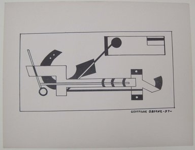 Gertrude Greene (American, 1904-1956). <em>[Untitled]</em>, 1937. Off-set lithograph on off-white wove paper, sheet: 9 5/16 x 12 1/16 in. (23.6 x 30.6 cm). Brooklyn Museum, Purchased with funds given by an anonymous donor, 88.54.11. © artist or artist's estate (Photo: Brooklyn Museum, CUR.88.54.11.jpg)