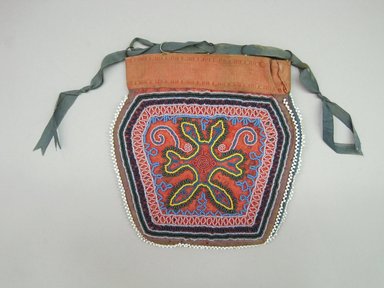 Seneca. <em>Beaded Pouch</em>, ca. 1835. Cloth, beads, 5 3/4 × 1/4 × 6 1/4 in. (14.6 × 0.6 × 15.9 cm). Brooklyn Museum, Gift of the Edward J. Guarino Collection in memory of Josephine M. Guarino, 2016.11.5. Creative Commons-BY (Photo: Brooklyn Museum, CUR.TL2016.18.5_view1.jpg)