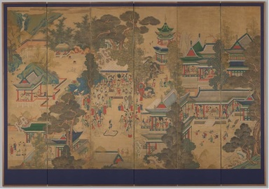  <em>General Guo Zi-yi's Banquet</em>, Late 18th century. Ink and color on silk, 73 1/4 × 113 3/16 in. (186 × 287.5 cm). Lent by the Carroll Family Collection, L2024.1.1 (Photo: Brooklyn Museum, CUR.TL2023.77.jpg)