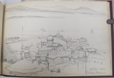 Gertrude M. Young (American, born England, 1862-1930). <em>Sketchbook of Quebec Scenery</em>, 1895. Graphite on paper, 4 3/4 x 7 1/16 x 3/8 in. (12.1 x 17.9 x 1 cm). Brooklyn Museum, Brooklyn Museum Collection, X1192.3 (Photo: Brooklyn Museum, CUR.X1192.3_page26_recto.jpg)