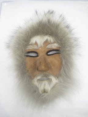 possibly Inuit. <em>Mask</em>, after 1951. Fur, hide (Caribou?), 10 1/2 x 7 in. (26.7 x 17.8 cm). Brooklyn Museum, Brooklyn Museum Collection, X1194. Creative Commons-BY (Photo: Brooklyn Museum, CUR.X1194.jpg)