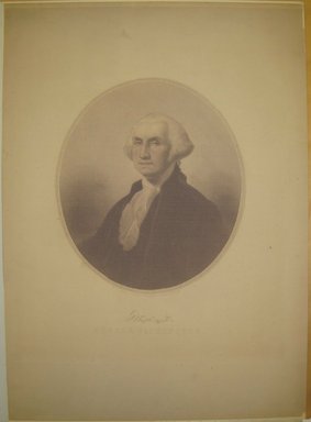 John McRae (American, active 1855-1880). <em>George Washington</em>, 19th century. Engraving, steel on perforated paper, Sheet: 21 9/16 x 15 5/8 in. (54.7 x 39.7 cm). Brooklyn Museum, Brooklyn Museum Collection, X268.1 (Photo: Brooklyn Museum, CUR.X268.1.jpg)