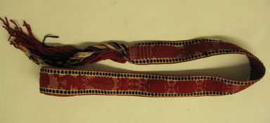  <em>Woman's Belt</em>, 20th century. Cotton, wool, 2 9/16 × 98 in. (6.5 × 248.9 cm). Brooklyn Museum, Brooklyn Museum Collection, X296. Creative Commons-BY (Photo: , CUR.X296.jpg)