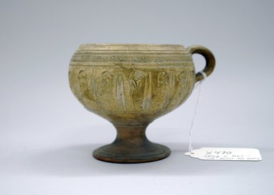 Byzantine. <em>Vase</em>, possibly 11th century. Earthenware, 4 5/16 x 6 1/16 x 5 1/8 in. (11 x 15.4 x 13 cm). Brooklyn Museum, Brooklyn Museum Collection, X470. Creative Commons-BY (Photo: Brooklyn Museum, CUR.X470.jpg)