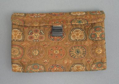  <em>Wallet Wrap</em>. Woven silk, 3 3/8 x 5 1/8 x 13/16 in. (8.5 x 13 x 2 cm). Brooklyn Museum, Brooklyn Museum Collection, X640.27. Creative Commons-BY (Photo: Brooklyn Museum, CUR.X640.27_closed.jpg)