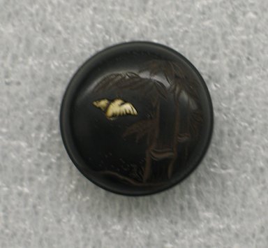  <em>Inro with Ojime and Netsuke</em>, late 18th-early 19th century. Wood with lacquer, a) 3 x 2 15/16 in. (7.6 x 7.5 cm). Brooklyn Museum, Brooklyn Museum Collection, X696.4a-c. Creative Commons-BY (Photo: Brooklyn Museum, CUR.X696.4c_view1.jpg)