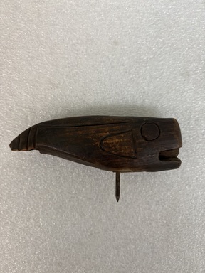 Northwest Coast. <em>Carved Totem Pole Segment Depicting Whale</em>, 1868–1933. Wood, length: 5 1/4 in. (13.3 cm). Brooklyn Museum, Brooklyn Museum Collection, X844.30. Creative Commons-BY (Photo: Brooklyn Museum, CUR.X844.30.jpg)