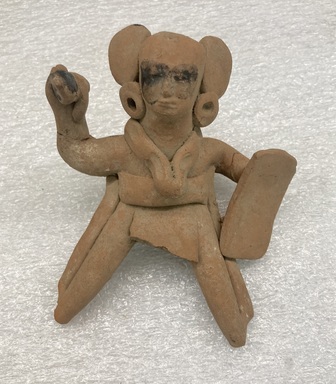  <em>Whistle Figure of Female</em>. Ceramic, 4 3/4 × 4 1/2 × 2 1/2 in. (12.1 × 11.4 × 6.4 cm). Brooklyn Museum, Brooklyn Museum Collection, X904.1. Creative Commons-BY (Photo: Brooklyn Museum, CUR.X904.1_front.jpg)