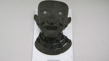  <em>Full-Face Mask From Suit of Japanese Armor, Somen</em>, 18th century. Patinated steel, 11 x 7 in. (27.9 x 17.8 cm). Brooklyn Museum, Brooklyn Museum Collection, x918.3. Creative Commons-BY (Photo: , CUR.X918.3.jpg)