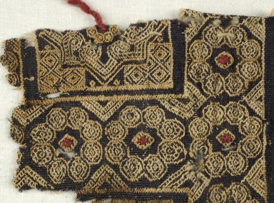 Coptic. <em>Fragment with Animal and Geometric Decoration</em>, 5th-7th century C.E. Wool, 5 1/2 x 7 in. (14 x 17.8 cm). Brooklyn Museum, Brooklyn Museum Collection, X939. Creative Commons-BY (Photo: Brooklyn Museum (in collaboration with Index of Christian Art, Princeton University), CUR.X939_detail01_ICA.jpg)