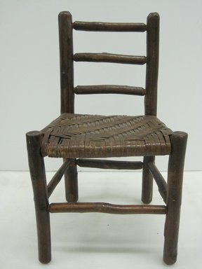 Unknown. <em>Child's Side Chair</em>, 20th century. Wood and reed, 21 x 11 7/8 x 10 5/8 in. (53.3 x 30.2 x 27 cm). Brooklyn Museum, Maria L. Emmons Fund, 2002.69.1. Creative Commons-BY (Photo: Brooklyn Museum, CUR_2002.69.1_view1.jpg)