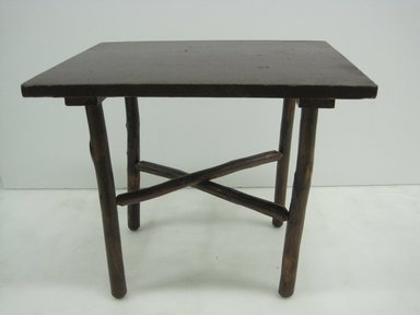Unknown. <em>Child's Table</em>, 20th century. Wood, 16 1/2 x 19 1/8 x 15 in. (41.9 x 48.6 x 38.1 cm). Brooklyn Museum, Maria L. Emmons Fund, 2002.69.3. Creative Commons-BY (Photo: Brooklyn Museum, CUR_2002.69.3_view1.jpg)