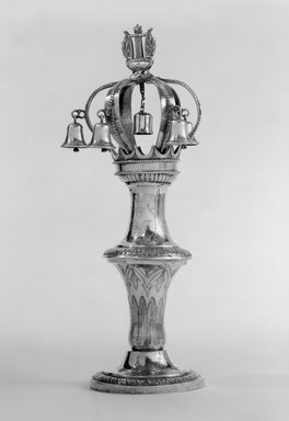 Jewish. <em>Torah Finial</em>, 1807. Silver, 13 1/2 x 4 1/4 x 4 1/4 in. (34.3 x 10.8 x 10.8 cm). Assigned to the Brooklyn Museum by Jewish Cultural Reconstruction, Inc., L50.26.6. Creative Commons-BY (Photo: Brooklyn Museum, L50.26.6_bw.jpg)