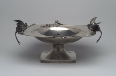 Tiffany & Company (American, founded 1853). <em>Compote</em>, ca. 1875. Silver, 6 1/4 x 13 x 11 in. (15.9 x 33 x 27.9 cm). Lent by Mr. and Mrs. George W. Cherkis, L86.7.1. Creative Commons-BY (Photo: Brooklyn Museum, L86.7.1.jpg)