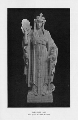 Janet Scudder (American, 1873-1940). <em>Japanese Art</em>, 1909. Indiana limestone, Approx. height: 144 in. (365.8 cm). Brooklyn Museum, Gift of the City of New York, Parks and Recreation, 09.937.10. Creative Commons-BY (Photo: Brooklyn Museum, PER_Bulletin_of_the_Brooklyn_Institute_of_Arts_and_Sciences_v1_p323_09.937.10.jpg)