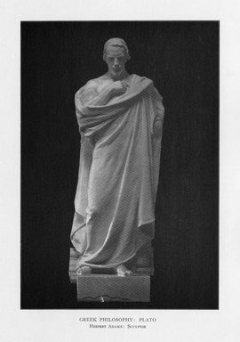 Herbert Adams (American, 1858-1945). <em>Greek Philosophy</em>, 1909. Indiana limestone, Approx. height: 144 in. (365.8 cm). Brooklyn Museum, Gift of the City of New York, Parks and Recreation, 09.937.22. Creative Commons-BY (Photo: Brooklyn Museum, PER_Bulletin_of_the_Brooklyn_Institute_of_Arts_and_Sciences_v2_p166_09.937.22.jpg)