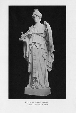 Daniel Chester French (American, 1850-1931). <em>Greek Religion</em>, 1909. Indiana limestone, Approx. height: 144 in. (365.8 cm). Brooklyn Museum, Gift of the City of New York, Parks and Recreation, 09.937.21. Creative Commons-BY (Photo: Brooklyn Museum, PER_Bulletin_of_the_Brooklyn_Institute_of_Arts_and_Sciences_v2_p48_09.937.21.jpg)