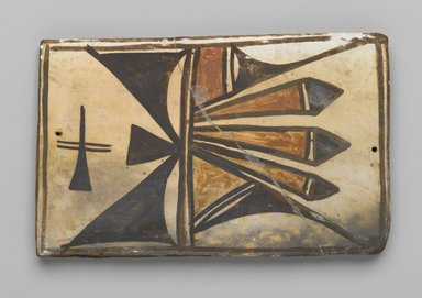 Hopi Pueblo. <em>Tile</em>, late 19th–early 20th century. Clay, slip, 6 x 3 3/4 in. (15.0 x 9.5 cm). Brooklyn Museum, Brooklyn Museum Collection, X1047.13. Creative Commons-BY (Photo: Brooklyn Museum, X1047.13_PS2.jpg)