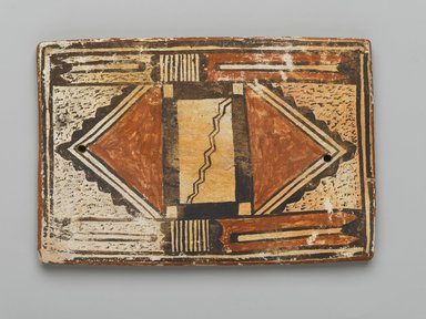 Hopi Pueblo. <em>Tile</em>, late 19th–early 20th century. Clay, slip, 6 x 4 in. (15.2 x 10.2 cm). Brooklyn Museum, Brooklyn Museum Collection, X1047.5. Creative Commons-BY (Photo: Brooklyn Museum, X1047.5_PS2.jpg)