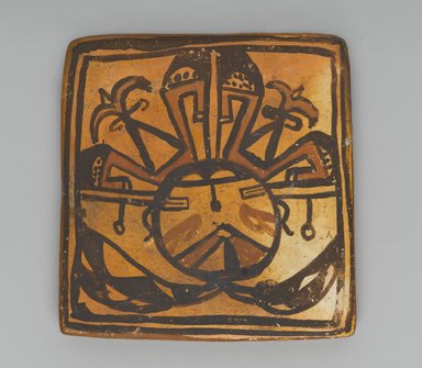 Hopi Pueblo. <em>Tile</em>, late 19th–early 20th century. Clay, slip, 3 3/8 x 3in. (8.5 x 7.6cm). Brooklyn Museum, Brooklyn Museum Collection, X1047.7. Creative Commons-BY (Photo: Brooklyn Museum, X1047.7_PS2.jpg)