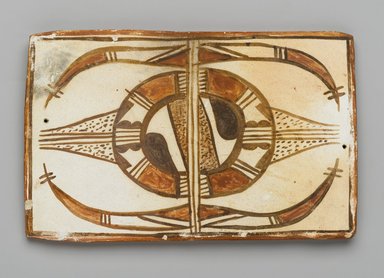 Hopi Pueblo. <em>Tile</em>, late 19th–early 20th century. Clay, slip, 6 x 3 5/8 x 3/8 in. (15.2 x 9.2 x 1 cm). Brooklyn Museum, Brooklyn Museum Collection, X1047.9. Creative Commons-BY (Photo: Brooklyn Museum, X1047.9_PS2.jpg)